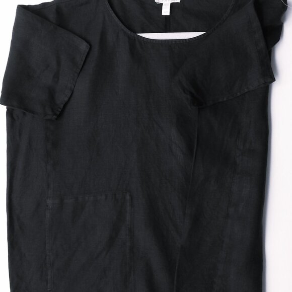 Eileen Fisher Organic Linen Top, Black, XS. Pockets, XLNT - Picture 7 of 7